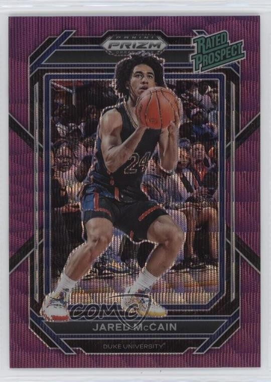 2023-24 Panini Prizm Draft Picks Rated Prospect Purple Wave Jared McCain #2 1o05