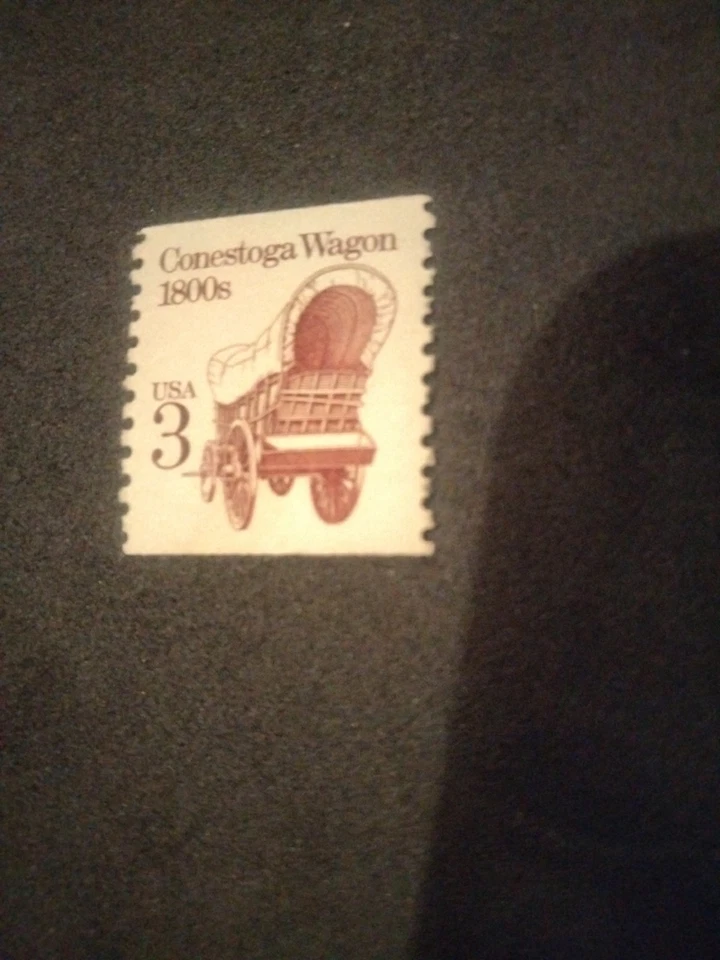 Vintage Conestoga Wagon Stamps 1800s 3 Cent Stamp Mint Condition MNH - Image 2 of 4