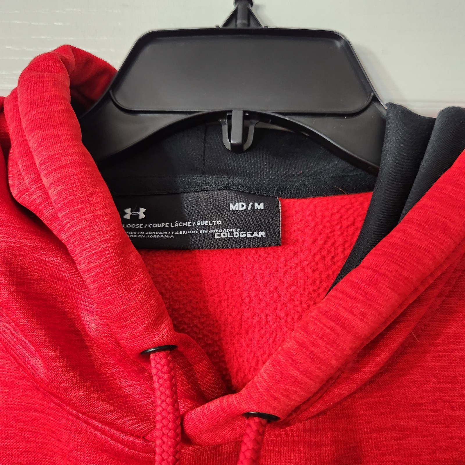 Under Armour - Unisex Cold Gear Storm Pullover Hoodie Red/Black Sz M NWOT image 3