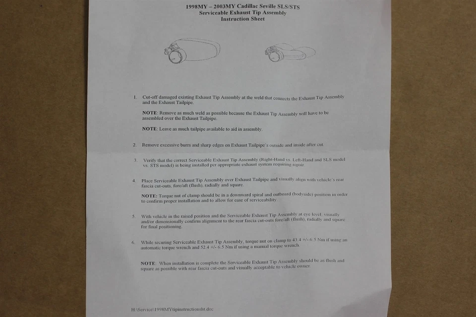 一对 1999 - 2001 年凯迪拉克塞维利亚排气尖扩展件 88959306 88959305 原始设备制造商 — 第 3/4 张图片