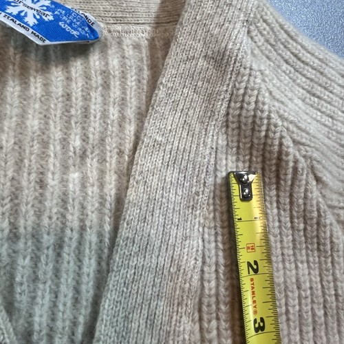 Vtg Wool Cardigan Grandpa Fisherman Sweater Size Large Nordic Norsewear FLAW - Picture 16 of 16