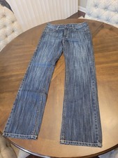 Buffalo David Bitton Youth Boys Size 16 Straight Leg Blue Jeans Denim Dark Wash