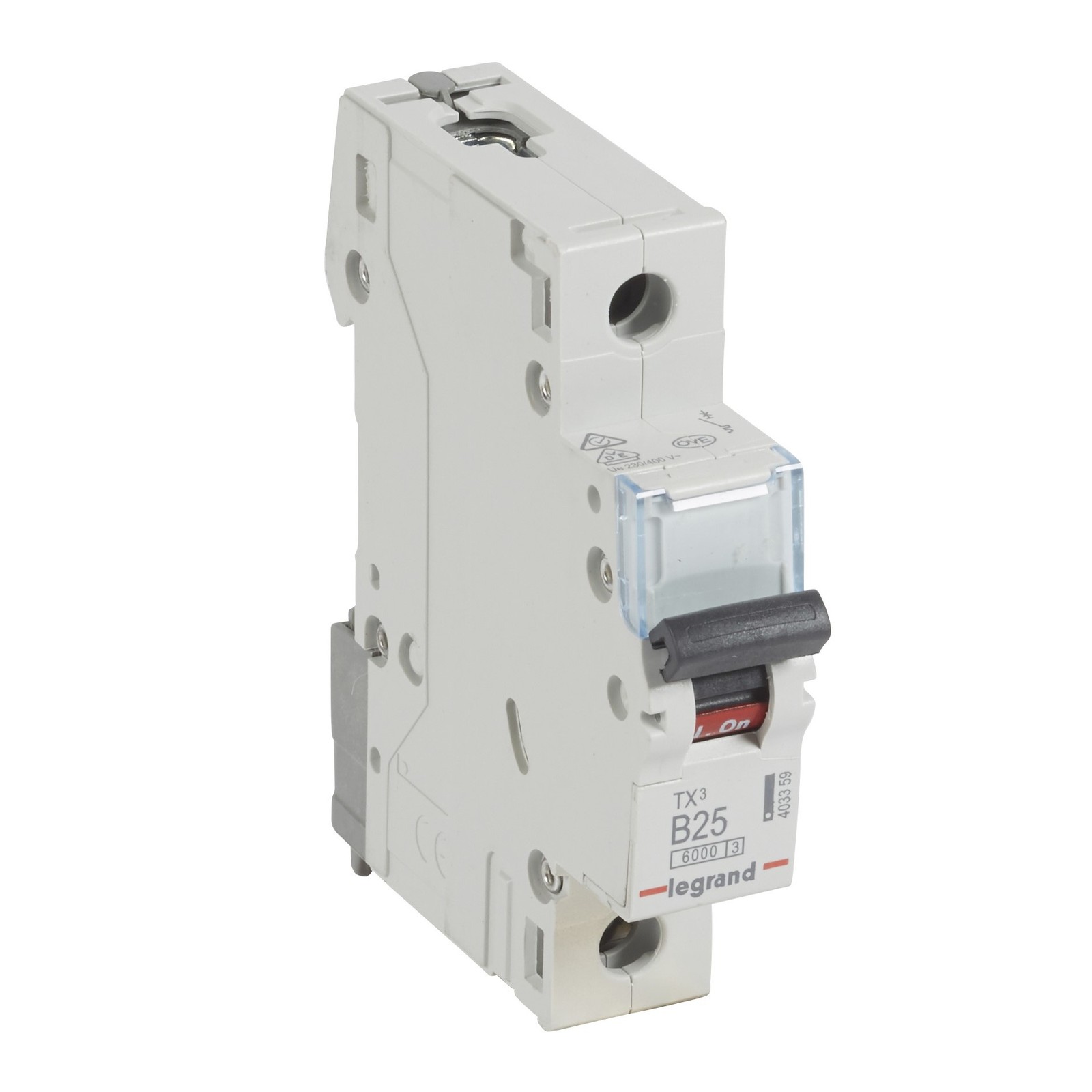 S301 TX3 OVERCURRENT CIRCUIT BREAKER B 25A 1P 1M 6KA S300 403359