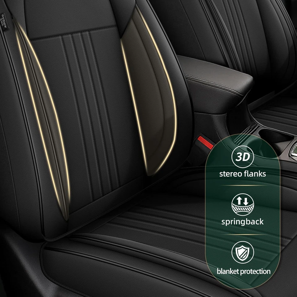 Car 2 Seat Seat Cover For Hyundai Equus 2011-2016 Faux Leather Seat Cushion - Image 4 of 4