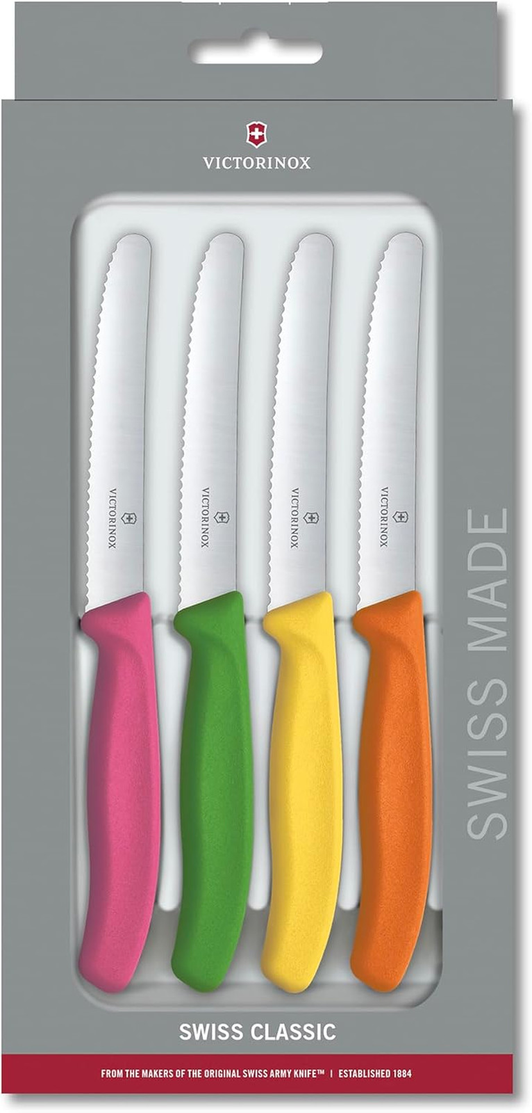Swiss Classic Paring Knife Set - Superior Kitchen Knives for Cutting Fruit, V...