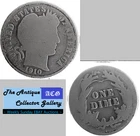 Antique 1910⌛US Philadelphia Mint Silver Barber Dime🪙Antique🪙B