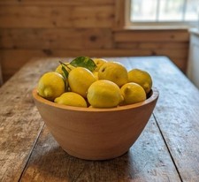 Hand Carved Wooden Bowl Rustic Farmhouse Kitchen Decor Accent