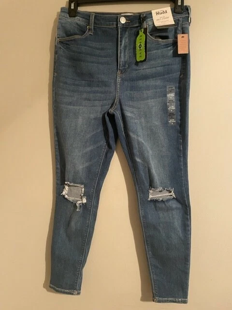 Women s Mudd Blue Distressed High Rise Jeans Size 13 B14
