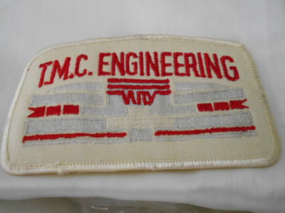 T.M.C. ENGINEERING   USED COMPANY NAME PATCH TAG 