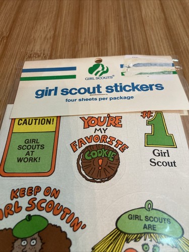Vintage Girl Scout Stickers 1980s NIP NRFP Scouting 4 Sheets Per Package Unused - Picture 5 of 10