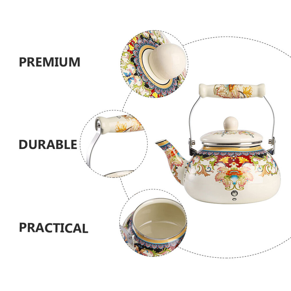 Floral Tea Kettle Whistling Stovetop Kettles Retro Teapot Whistling