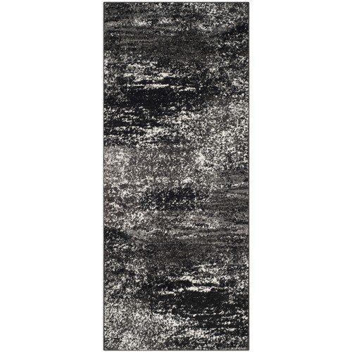 SAFAVIEH Contemporary Modern Abstract Area Rug Silver Black Adirondack - Picture 5 of 50
