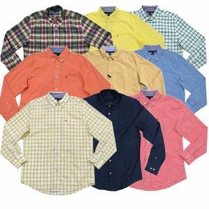 Tommy-Hilfiger-Mens-Shirt-Classic-Fit-Buttondown-Long-Sleeve-Plaid-Gingham-New