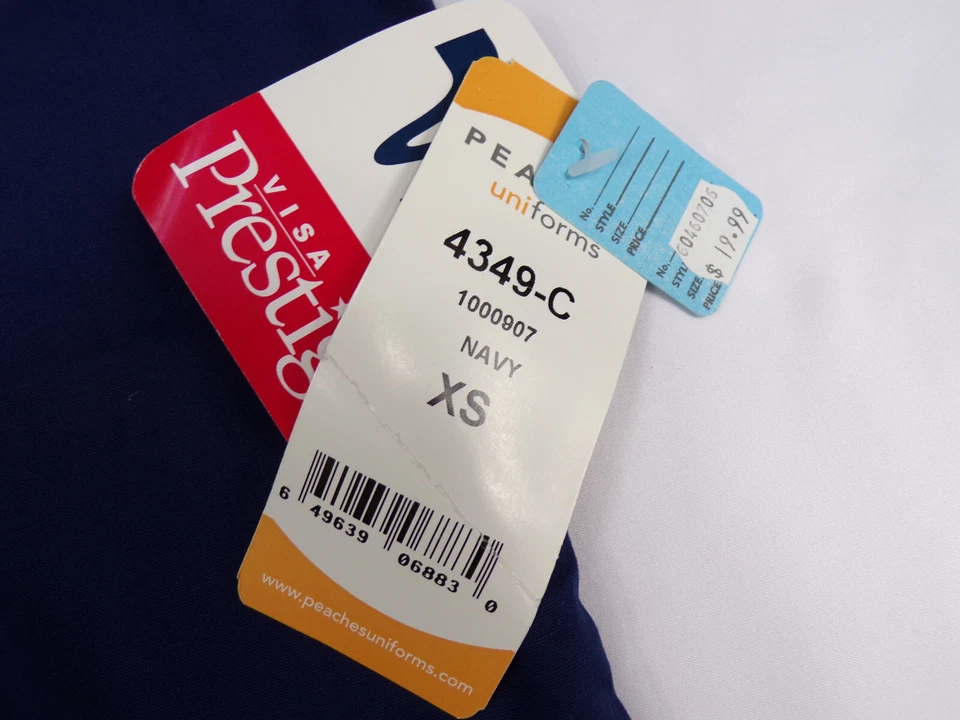 DOS NUEVOS Prendas para el torso Médico Mujeres XS Uniforme Melocotones y Uniformes Naturales Azul Marino y Púrpura L24 Foto 4 de 4