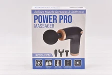Power Pro Massager Gun, 6-speeds, 3200 Rpm, 4-massaging Heads