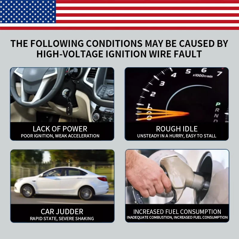 Juego de 8 cables de bujía OEM para Dodge Ram 1500 2500 3500 2003-05 5,7 L UF378 Foto 4 de 4