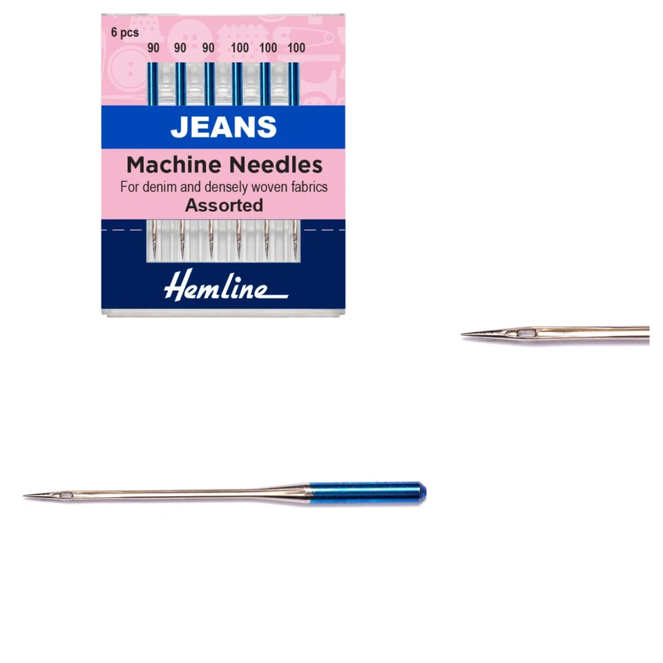 Hemline Jeans Sewing Machine Needles Heavy Medium Denim Woven Fabrics- 90/14 - Image 2 of 3