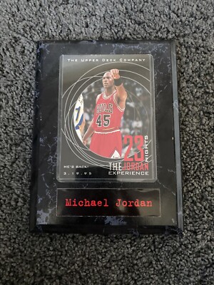 Upper Deck Michael Jordan Plaque 23 Insights The Jordan Experience 3/19/95