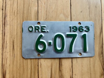 1963 Oregon Motorcycle License Plate | eBay