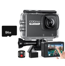 COOAU 2,0 IPS Action Cam 4K 60fps Touchscreen...