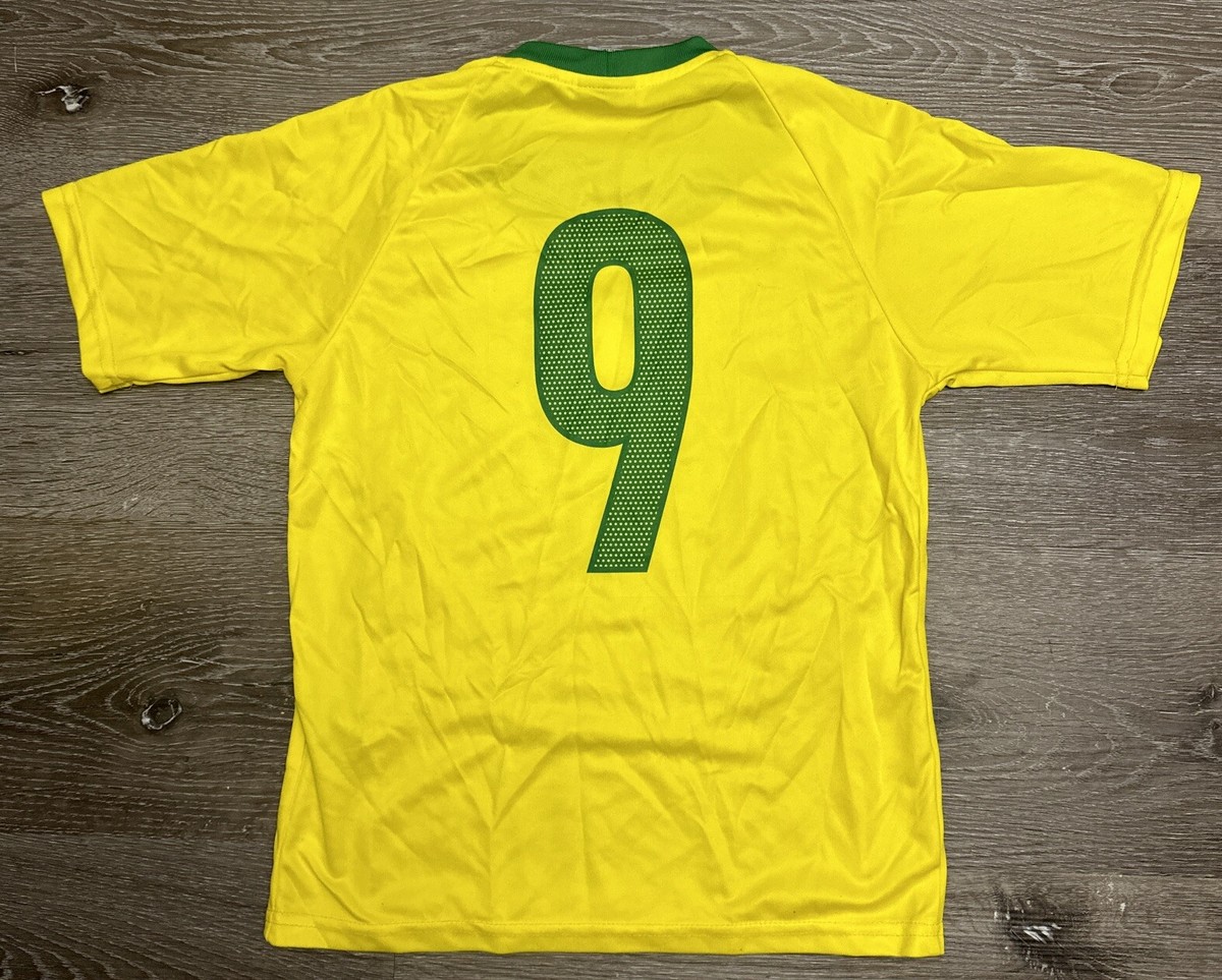 ウェア 04s Brazil National Team Uniform Ronaldo Ronaldo Nike Brazil 2004 Home Soccer Jersey Shirt L
