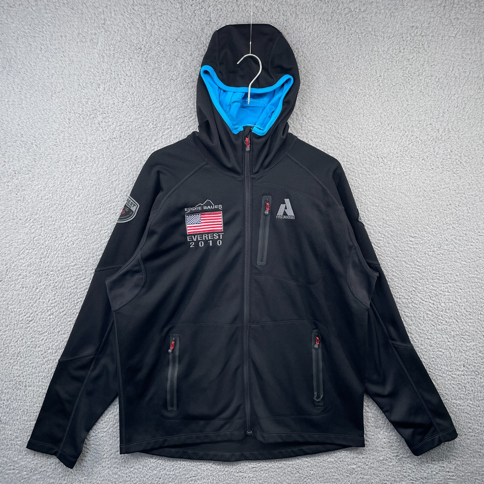 Chaqueta Eddie Bauer Para Hombre 2XL XXL Negra First Ascent EE. UU. Mount Everest Team 2010