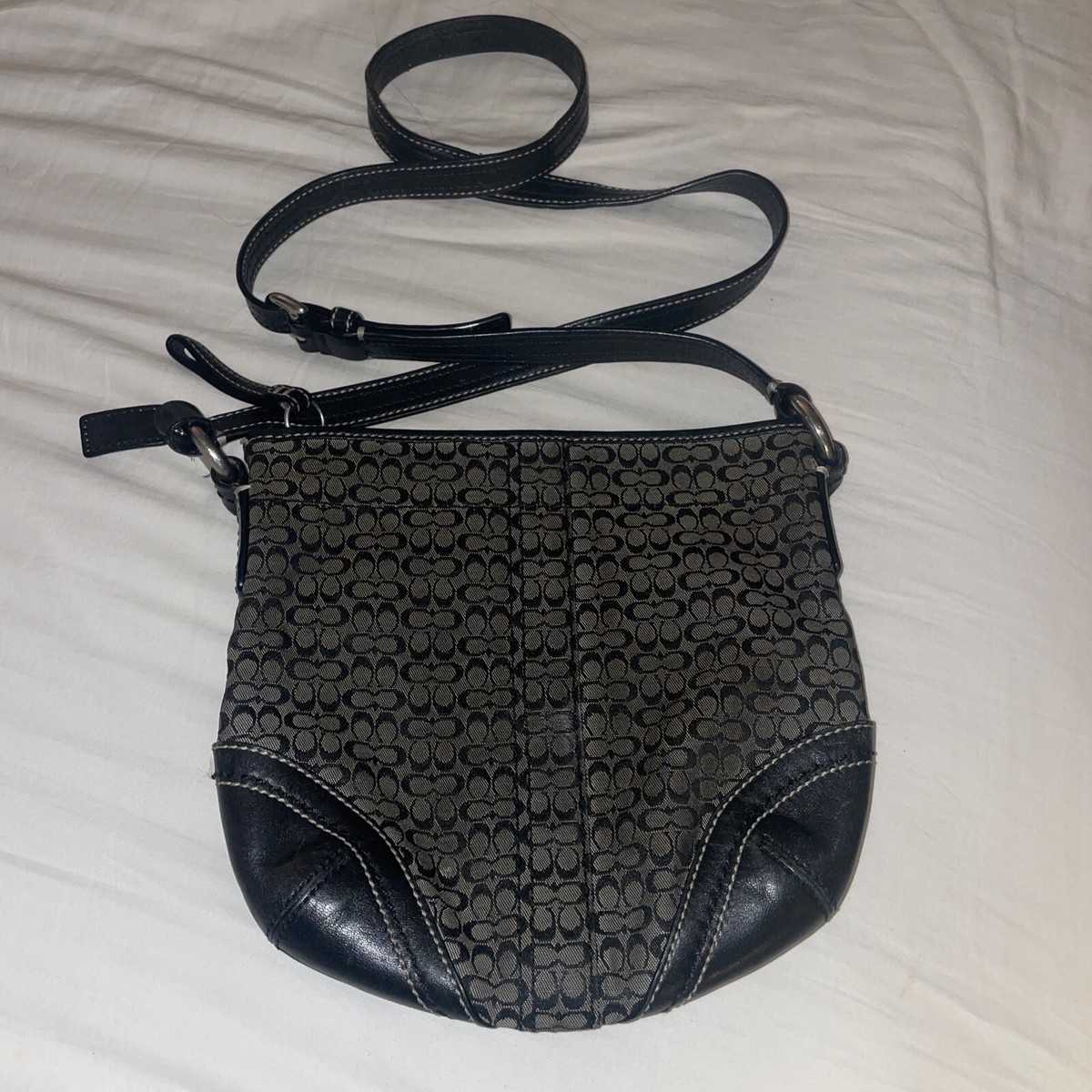 COACH　バックパック Coach Black Canvas Crossbody Swingpack Bag B1049-42190 | eBay