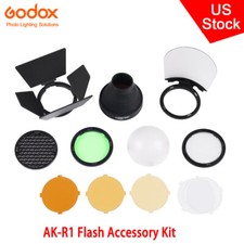 US Godox AK-R1 Flash Accessory Kit Honeycomb Snoot Diffuser Filters For AD200 V1