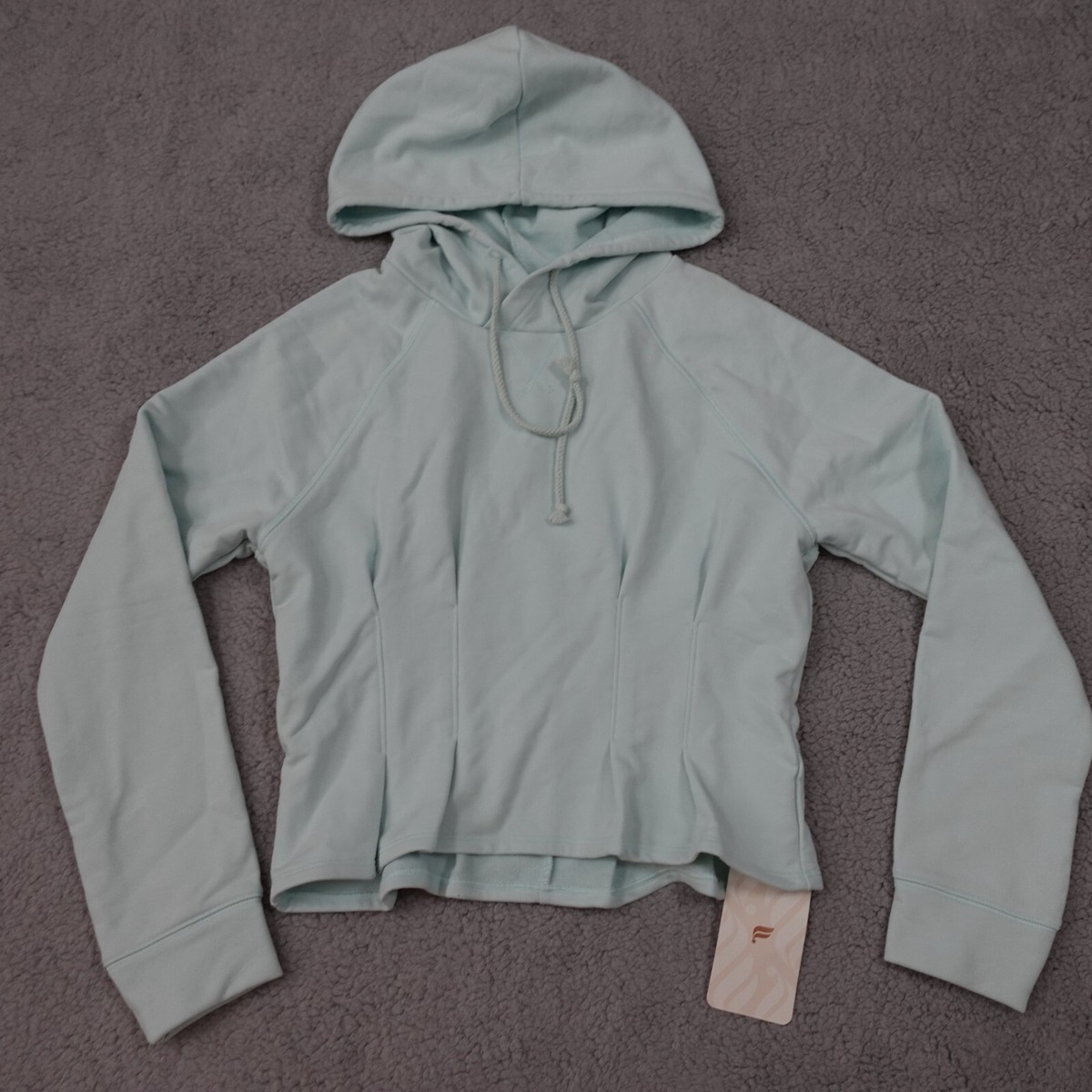 NWT Fabletics June Hoodie WOMENS SIZE SMALL Mint Green Drawstring