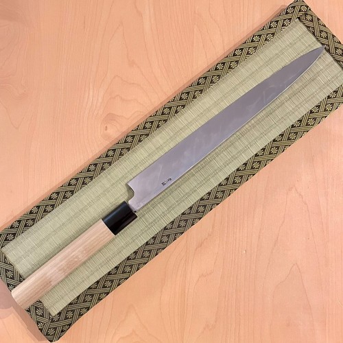ARITSUGU Chef's yanagiba Knife Damascus Blue steel no2 10.63in 270mm with "SAYA" - Picture 5 of 14