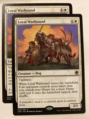2x MTG Loyal Warhound Adventures in the Forgotten Realms 023/281 Regular Rare NM