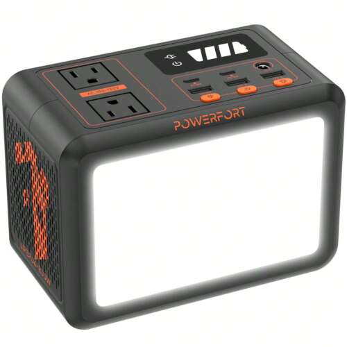 Portable Power Station 150W, 99.9Wh, LiFePo4 Battery,2AC Outlets, USB QC3.0,CPAP
