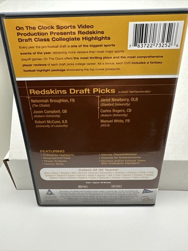 Sean Taylor Rare DVD - Redskins 2005 Draft Picks Jason Campbell Carlos Rogers - Bild 2 von 3