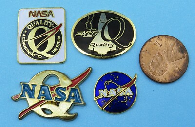 NASA PIN Lot of 4 vtg Quality - Space Shuttle / Vector logo