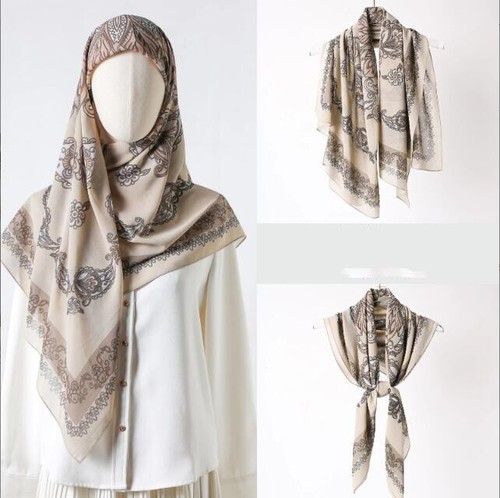 Muslim Chiffon Versatile Scarf High Quality Female Sunscreen Wrap Long Scarf - Picture 10 of 25