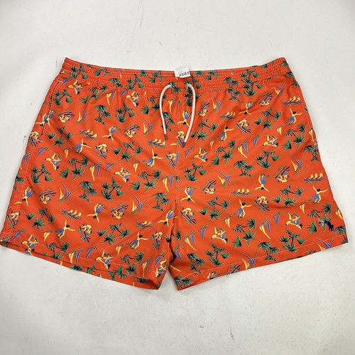 NEU Polo Ralph Lauren Badeanzug Badehose Gr. 4XB Orange Hawaii Blumen
