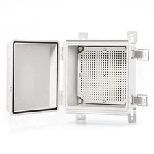 Hinged Cover Stainless Steel Latch 150x150x90mm Junction Box with Mounting Pl...