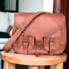 Bag Leather Shoulder Crossbody Brown New Women's Vintage Cross Body Handmade