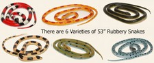 Rubbery Toy Snakes- choice of 10 Varieties Sold per piece