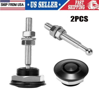 Push Button Quick Release Hood Bonnet Pins Lock Clip Car Bumper Latch Kit Black