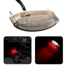 RED LED Cafe Racer Bobber Motorcycle Brake Stop Running Tail Rear Light Bright