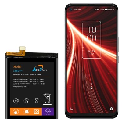 High Grade 4600mAh Displaceable Extended Slim Battery for TCL 30 V 5G T781S USA