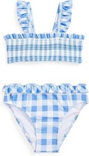 Polo Ralph Lauren Gingham 2 Piece Swimsuit White Smocked Sizes Baby to Girl 12