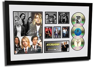 NEW NIRVANA KURT COBAIN SIGNED LIMITED EDITION FRAMED MEMORABILIA ...