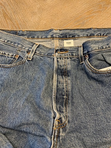 38x30 Levi Strauss Regular Fit Straight Leg Blue Jeans Men's - Picture 2 of 4