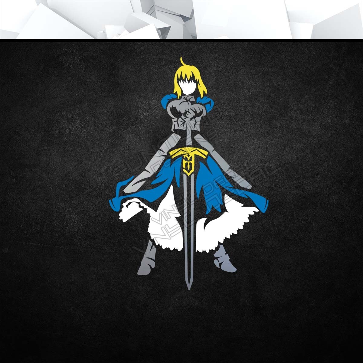 Fate/stay tune ステッカー Saber Fate/Stay Night Vinyl Decal Sticker (Anime Car Laptop PC