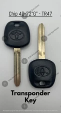 2x NEW! OEM Genuine Toyota Transponder G Chip 4d-72 Ignition Car Key TOY44G