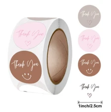 40 THANK YOU STICKERS ENVELOPE SEALS LABELS STICKERS 1" ROUND FREE SHIPPING