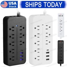 US Power Strip Surge Protector Home Office AC 4/8 Outlets with USB/Type-C Ports