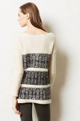 NWT $298 ANTHROPOLOGIE AILIN IVORY PULLOVER SWEATER by AMATEURS M - Picture 2 of 3